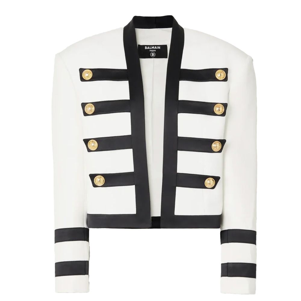 White Viscose Women Blazer