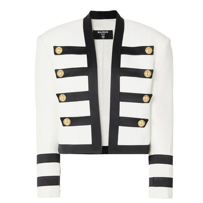 White Viscose Women Blazer