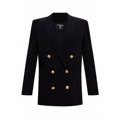 Black Viscose Women Blazer