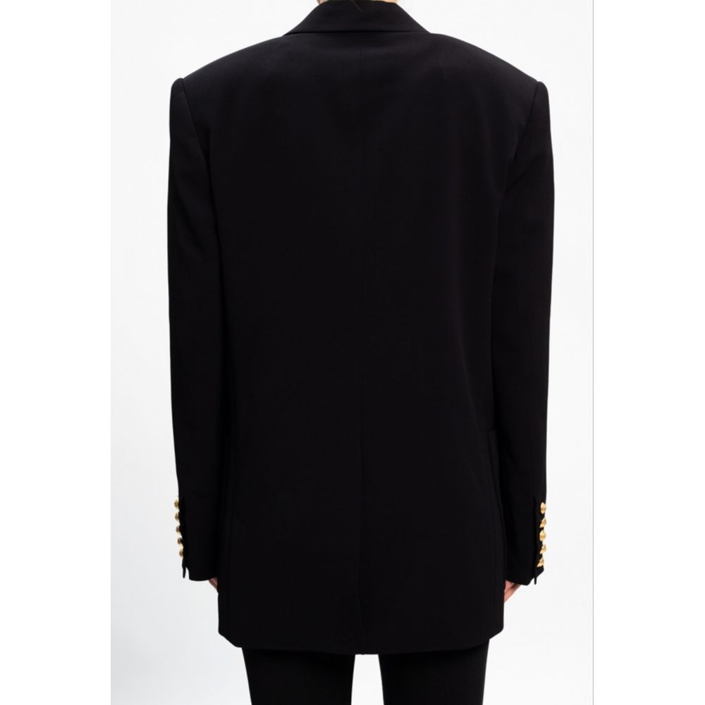 Black Viscose Women Blazer