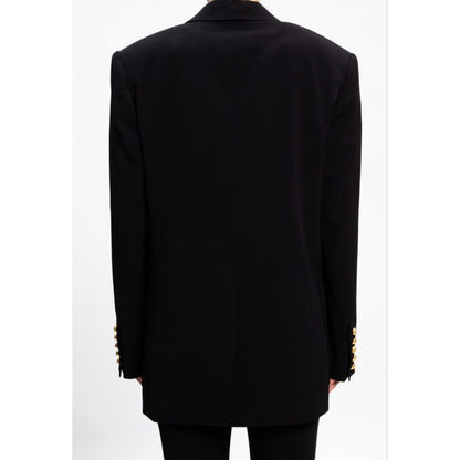 Black Viscose Women Blazer