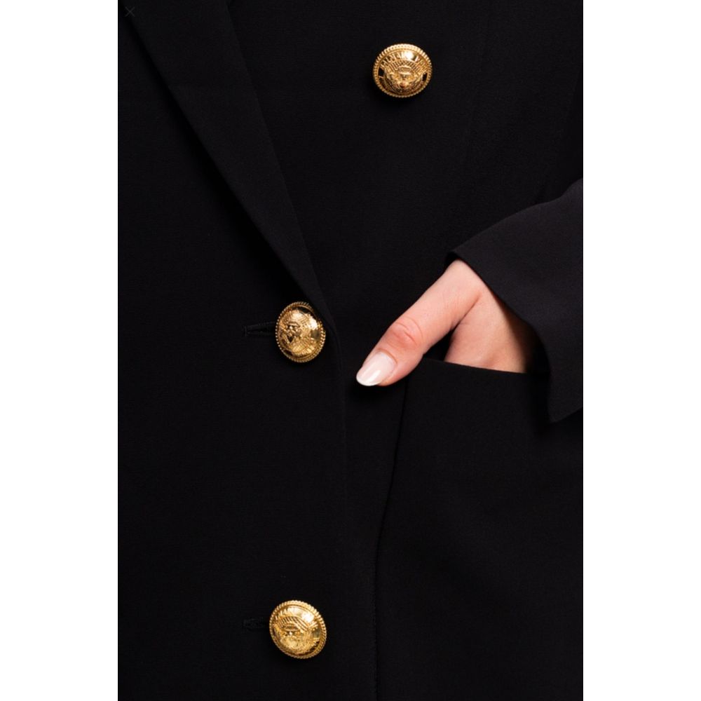 Black Viscose Women Blazer