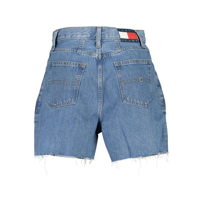 Blue Cotton Women Short
