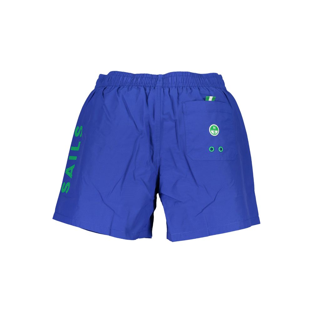Blue Organic Cotton Men's Swim Boxer