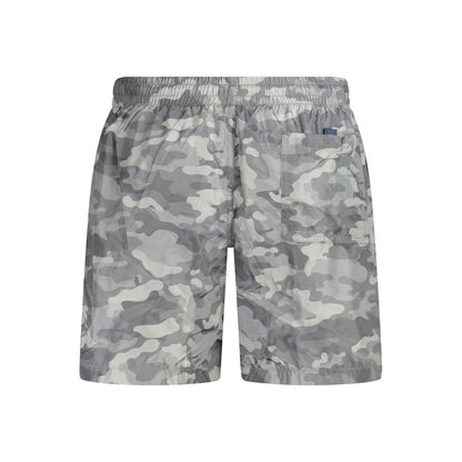Black Polyester Men's Swim Boxer