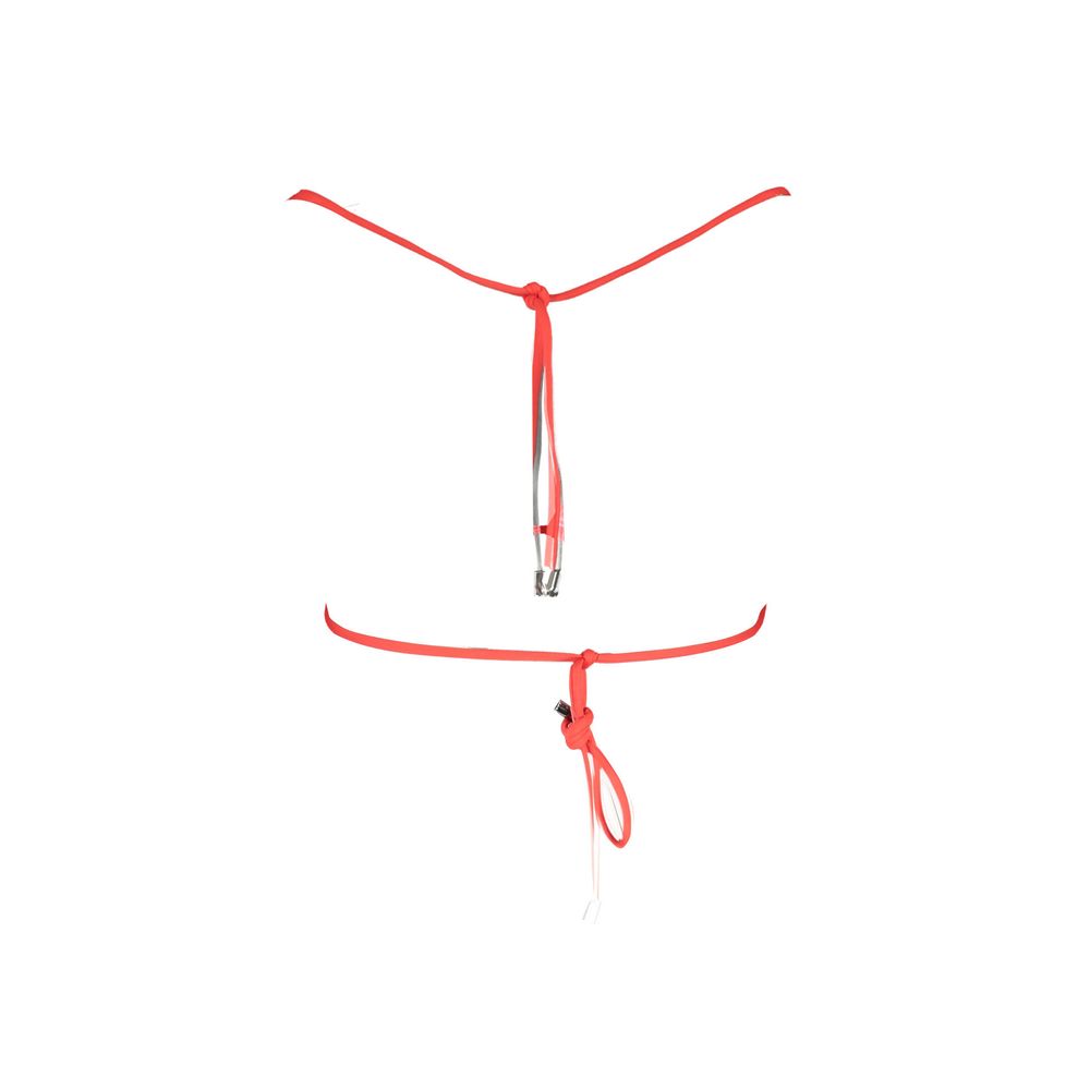 Red Elastane Swimwear