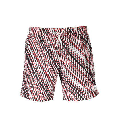Black Polyester Men's Swim Boxer