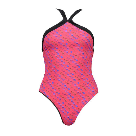 Red Elastane Swimwear