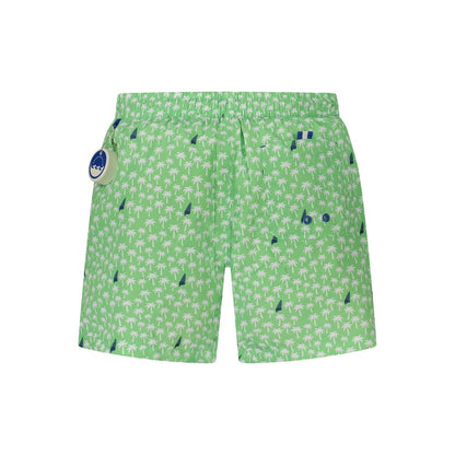 Verde Polyester Men Swim Boxer