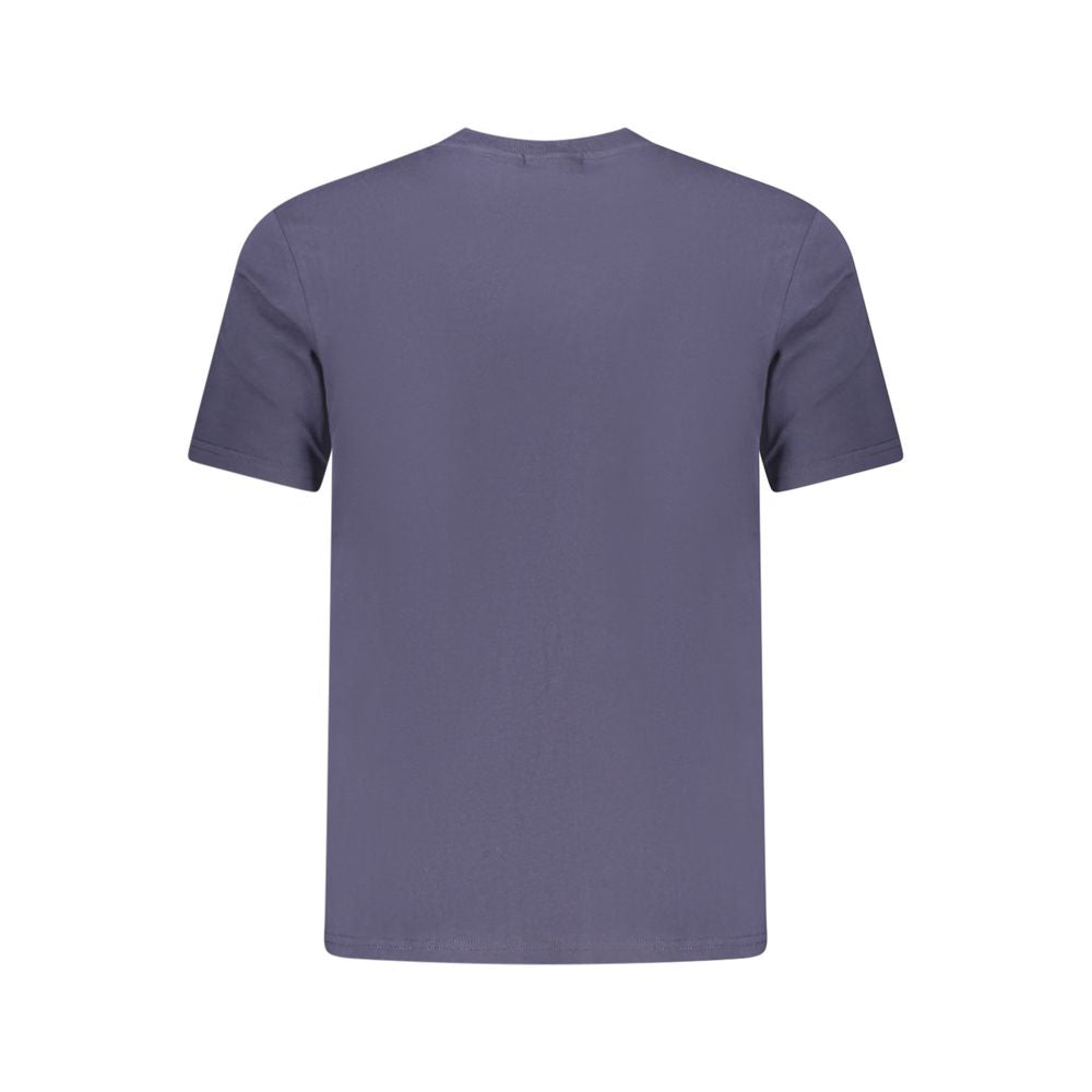 Blue Cotton Men T-Shirt