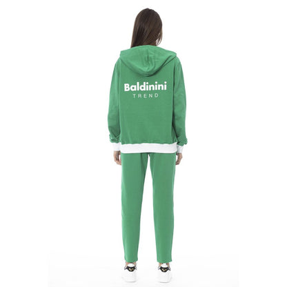 Green Cotton Women Sweater