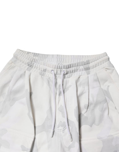 White Camouflage Cargo Jogger Sweatpants Pants