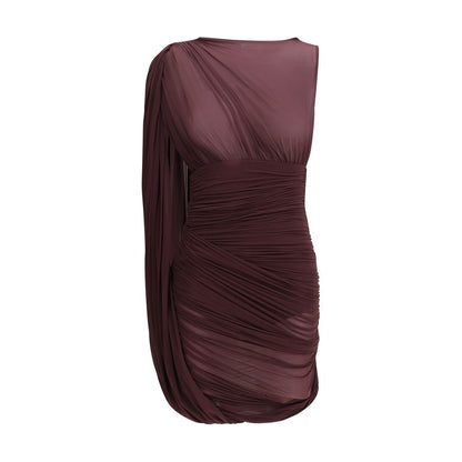 Sheer draped mini Dress