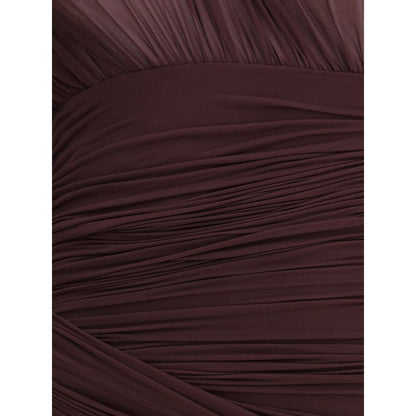 Sheer draped mini Dress