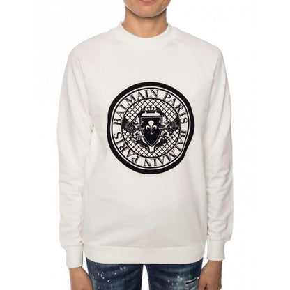 White Cotton Sweatshirt