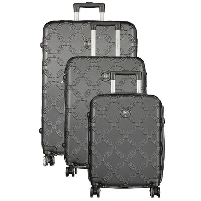 Black Polyurethane Women's Travel Bag