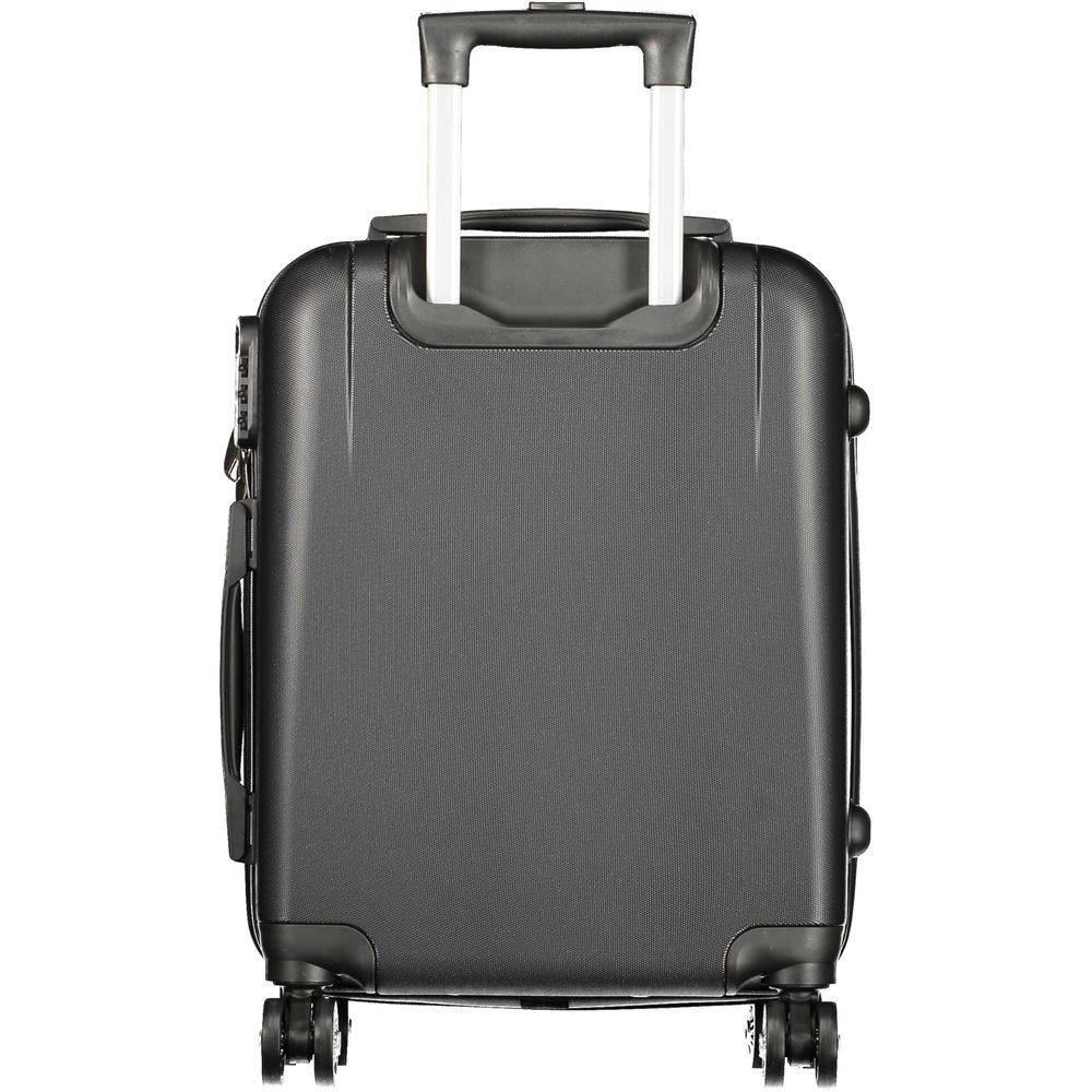 Black Polyurethane Women's Travel Bag