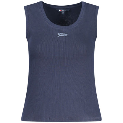 Blue Cotton Women Tank Top