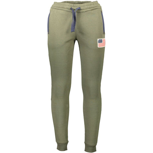 Green Cotton Male Trouser