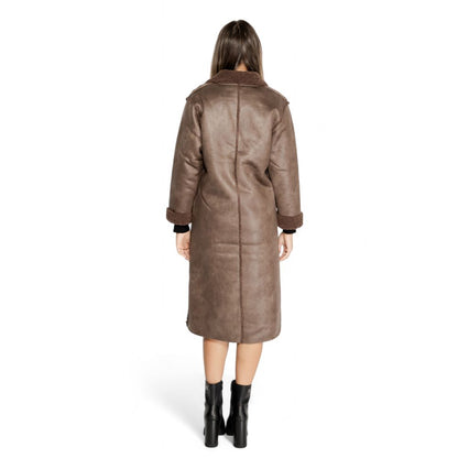Brown Polyester Coat