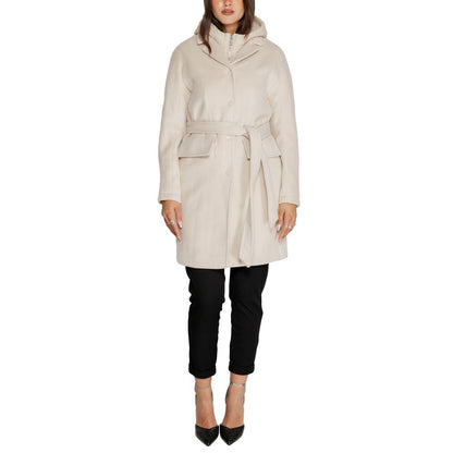 Beige Polyester Coat