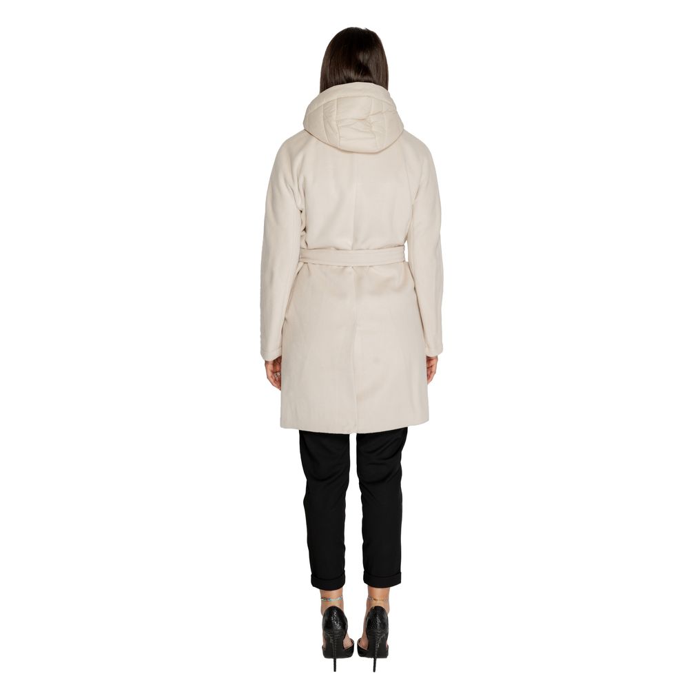 Beige Polyester Coat