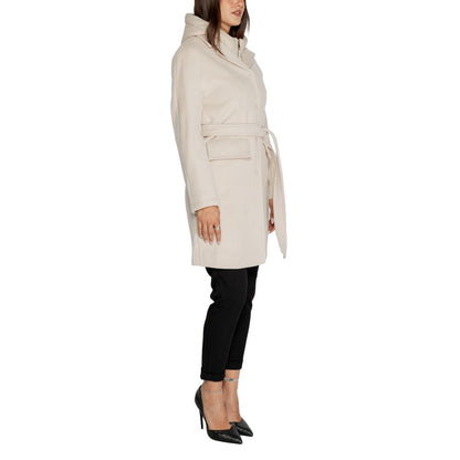 Beige Polyester Coat