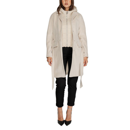 Beige Polyester Coat