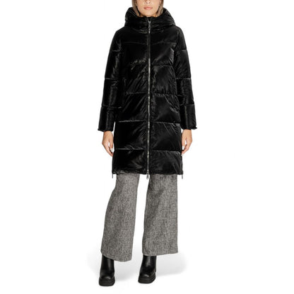 Black Polyester Jackets & Coat