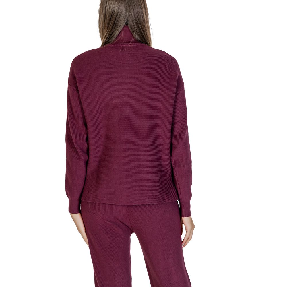 Purple Viscose Turtleneck