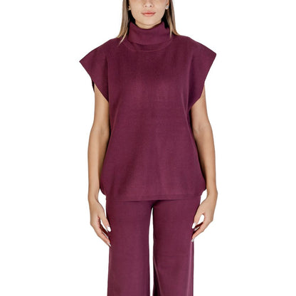 Purple Viscose Turtleneck