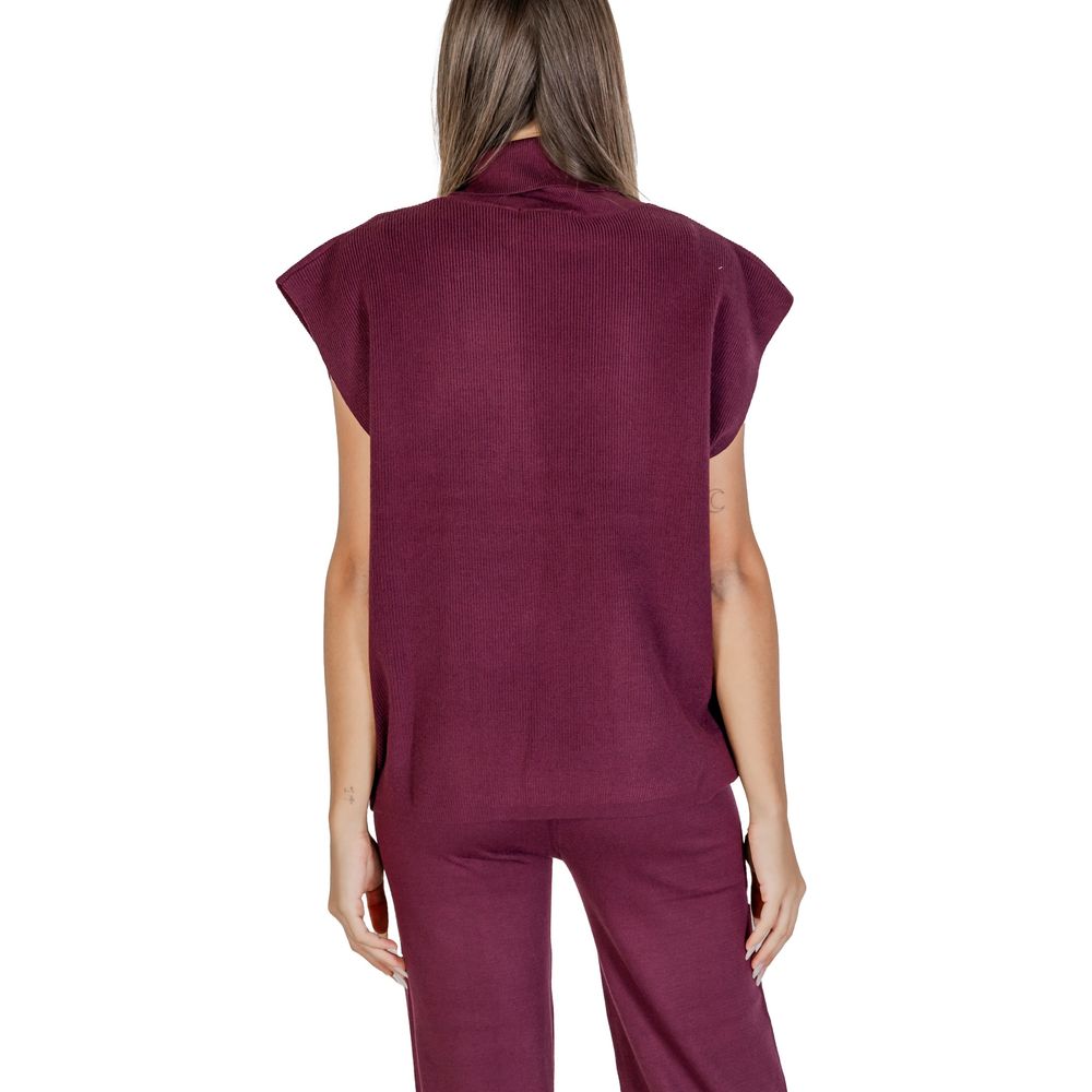 Purple Viscose Turtleneck
