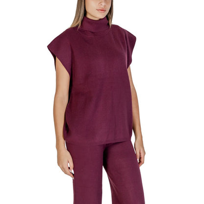 Purple Viscose Turtleneck