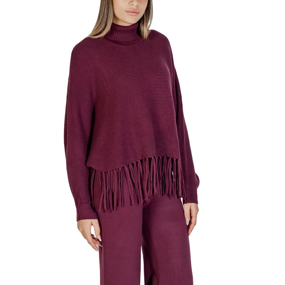 Purple Viscose Turtleneck