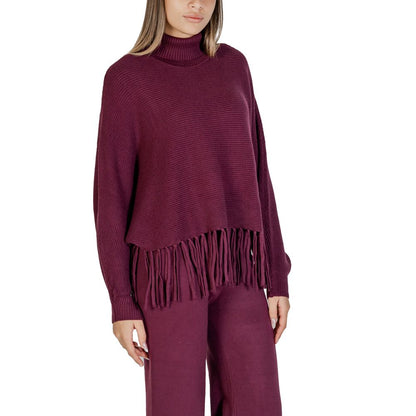 Purple Viscose Turtleneck