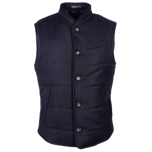 Blue Wool Sleveless Jacket