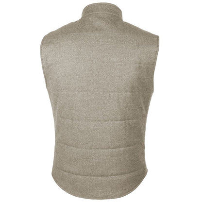 Beige Wool Sleveless Jacket