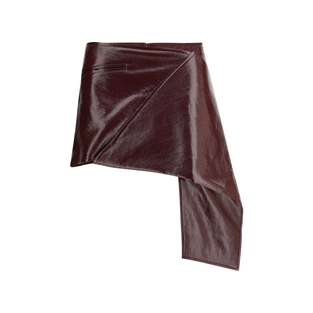 Bordeaux Cotton Mini Skirt