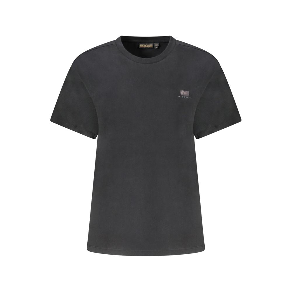 Black Cotton Women's T-Shirt
