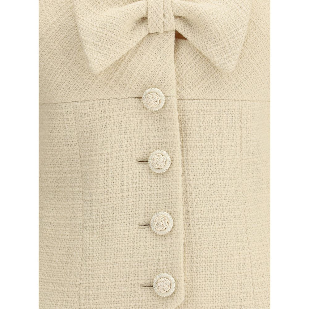 Cream Fleece Wool Coat