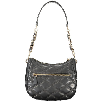 Black Polyurethane Women Handbag