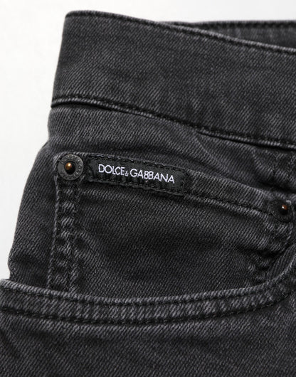 Dark Gray Cotton Stretch Denim Trouser Jeans