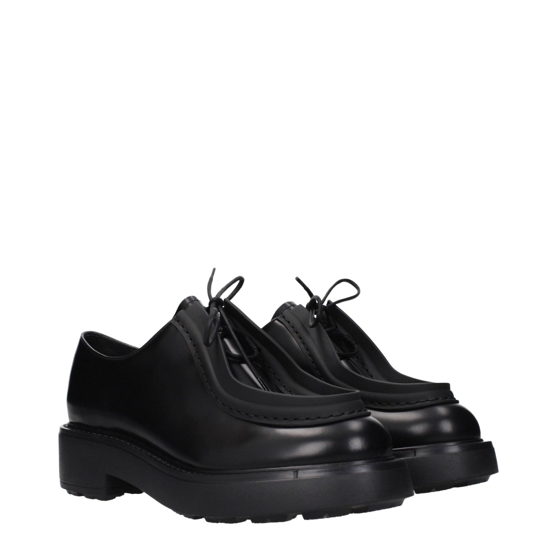 Black Leather Oxfords And Derbies