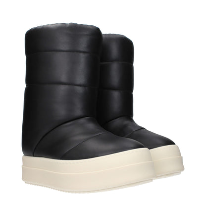 Black Leather Ankle Boots