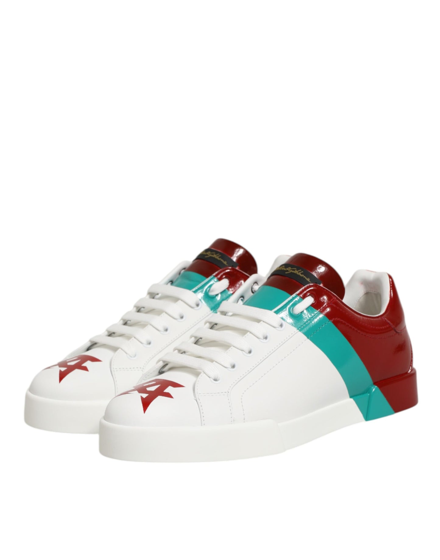Multicolor Leather Logo Low Top Sneakers Shoes
