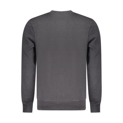 Black Cotton Men Sweatshirt