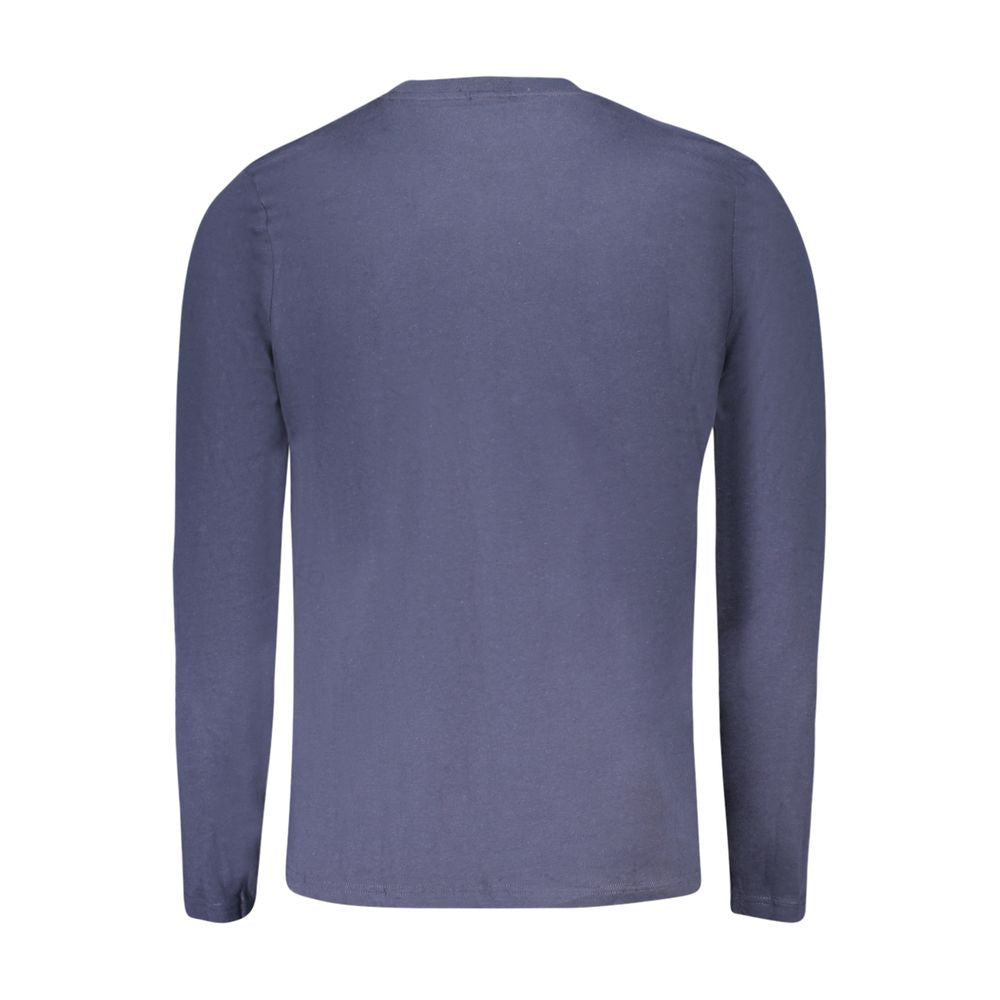 Blue Cotton Men's T-Shirt