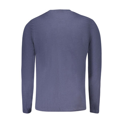 Blue Cotton Men's T-Shirt