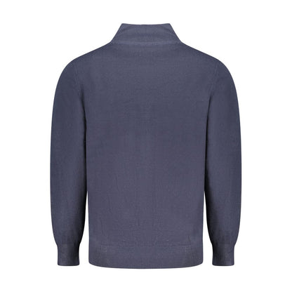 Blue Acrylic Men Cardigan