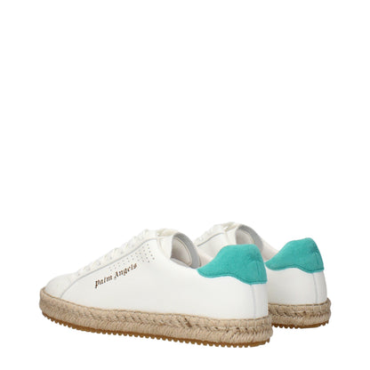 White Leather Low Top Sneakers